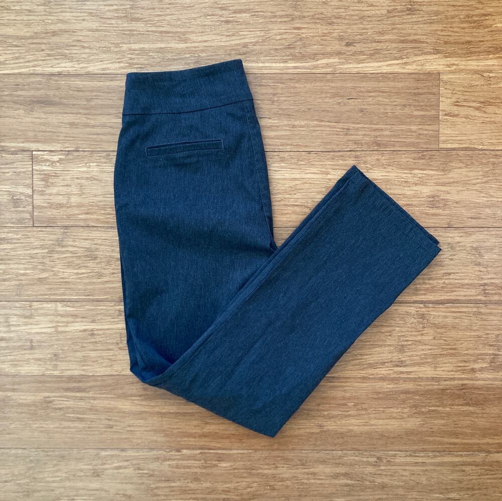 Alia Grey Stretch Pull On Pants, Size 10